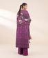 Women's Unstitched Lawn Embroidered Purple 3 Piece Suit